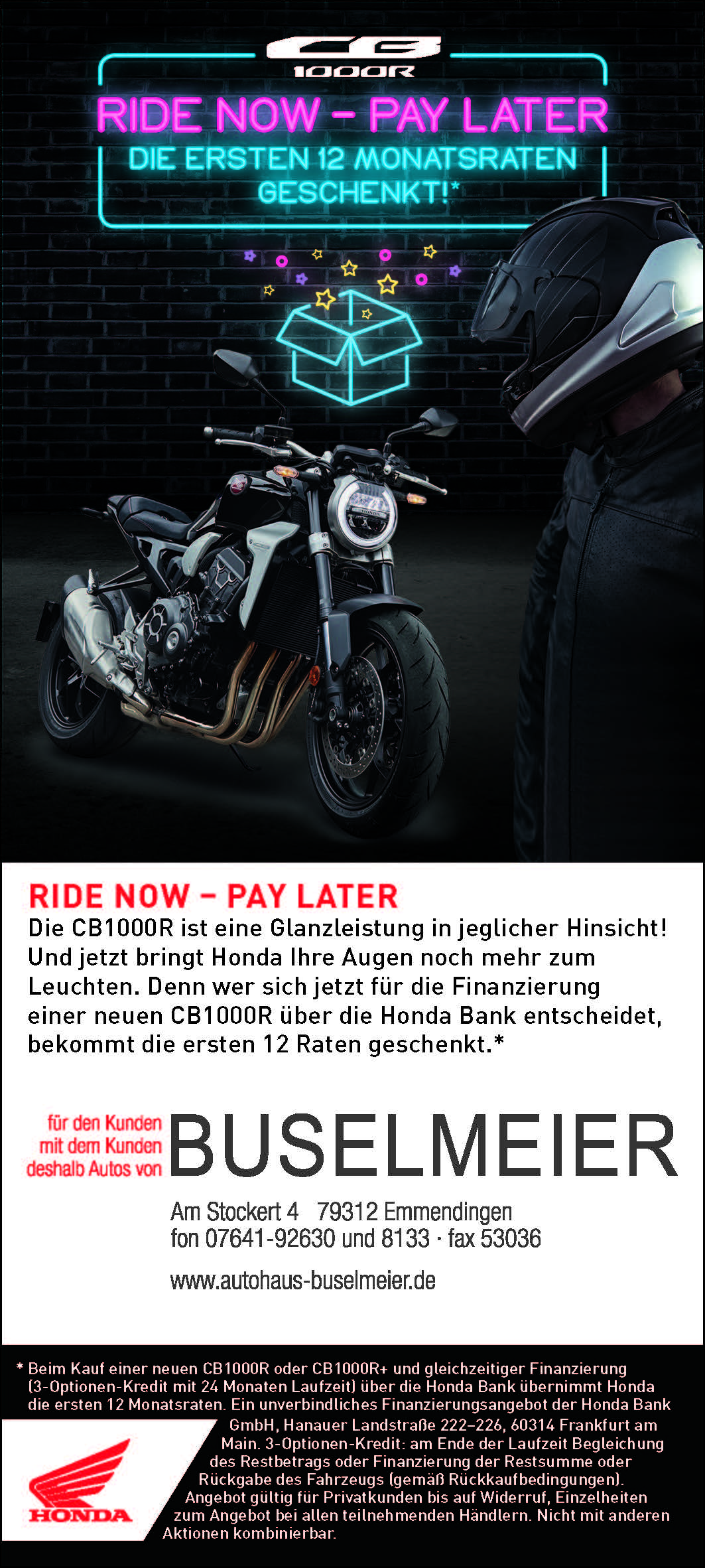 RIDE NOW – PAY LATER